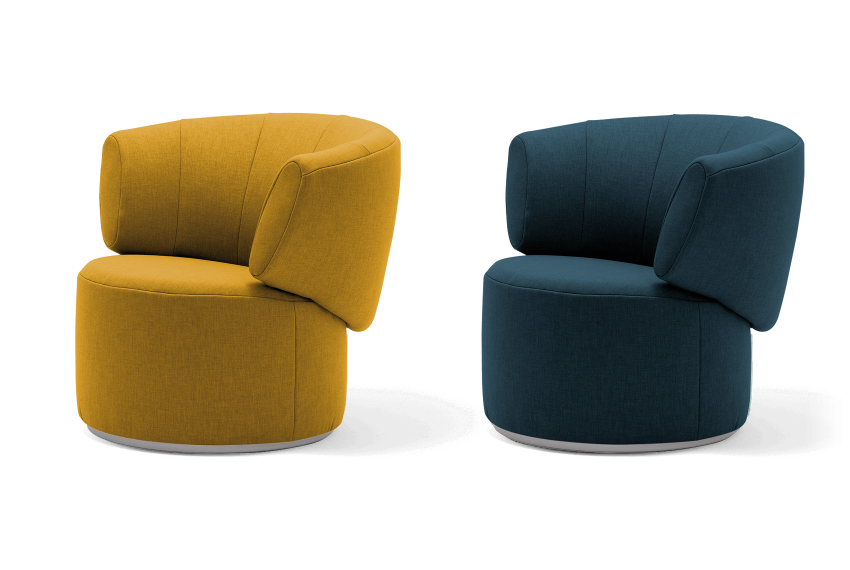 Zwei Rolf Benz 684 Sessel in unterschiedlichen Farben